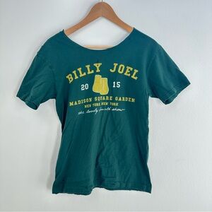 Green Billy Joel Off The Shoulder Rock Tee